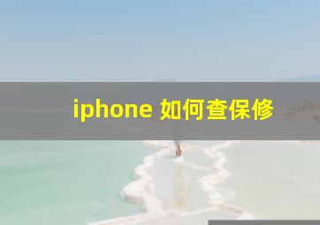 iphone 如何查保修